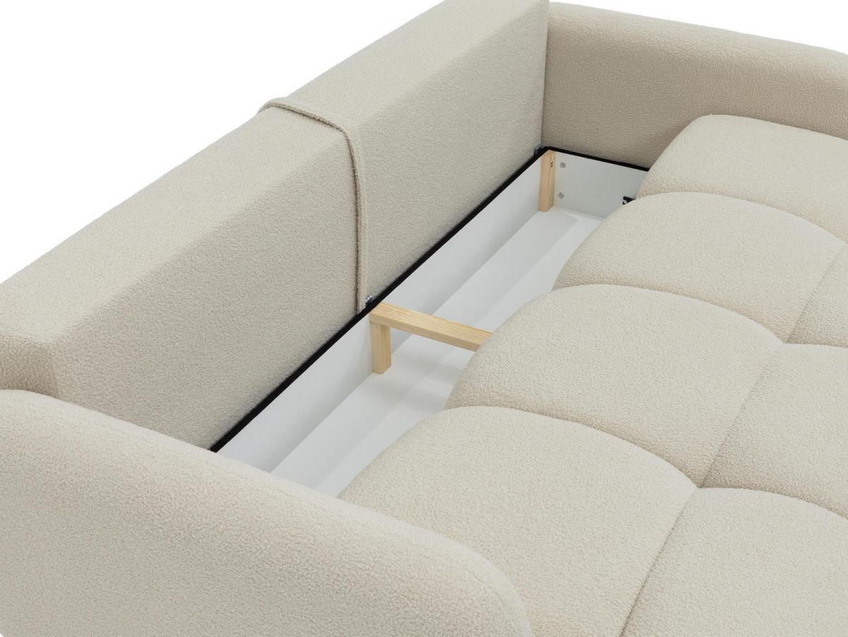 SCHLAFSOFA Sandy - Sandfarben/Schwarz, Holz/Kunststoff (232/94/121cm) - MIRJAN24