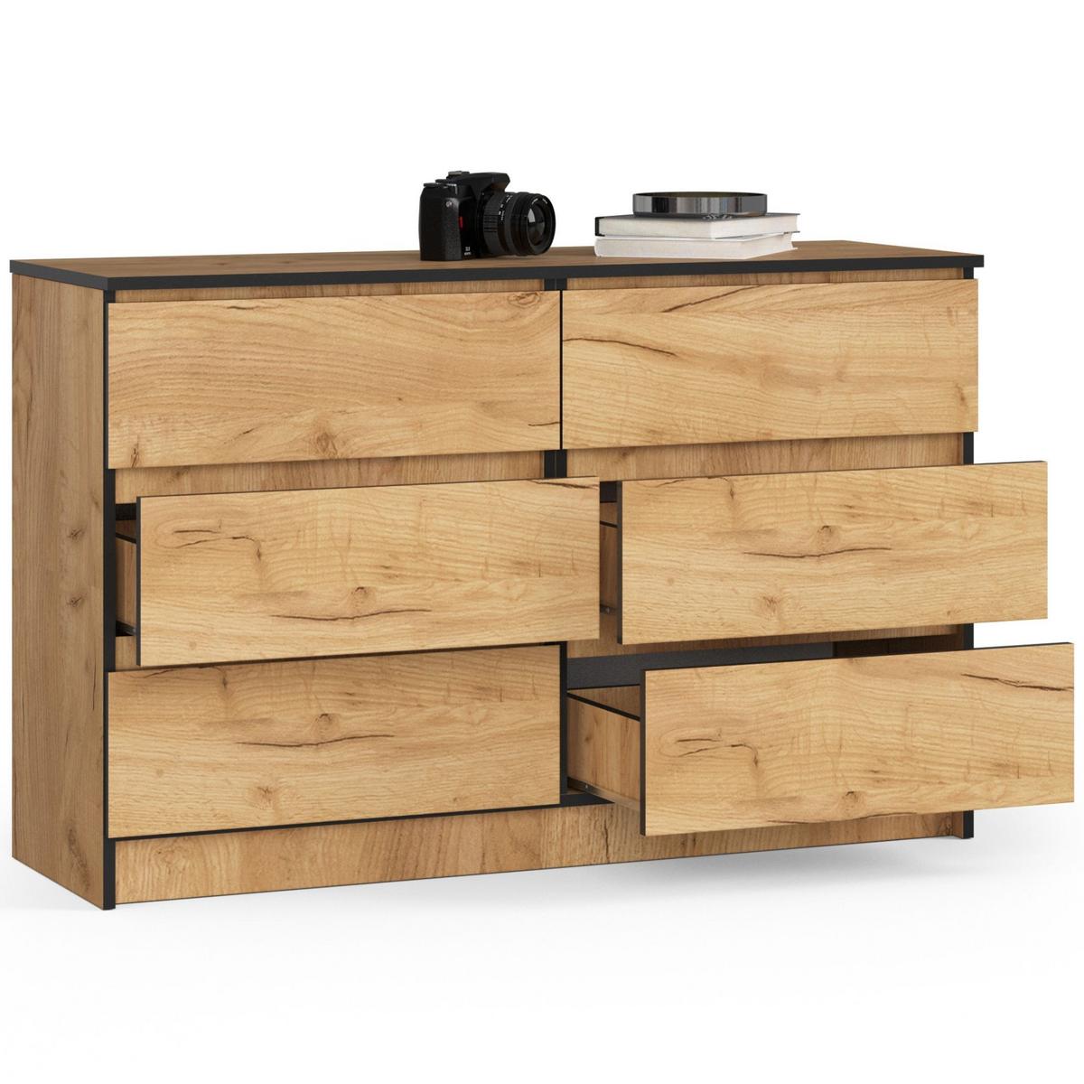 KOMMODE Eiche Craft 77/120/40 - Eiche San Remo, Holzwerkstoff (120/77/40cm) - RAUMHIRSCH FURNITURE
