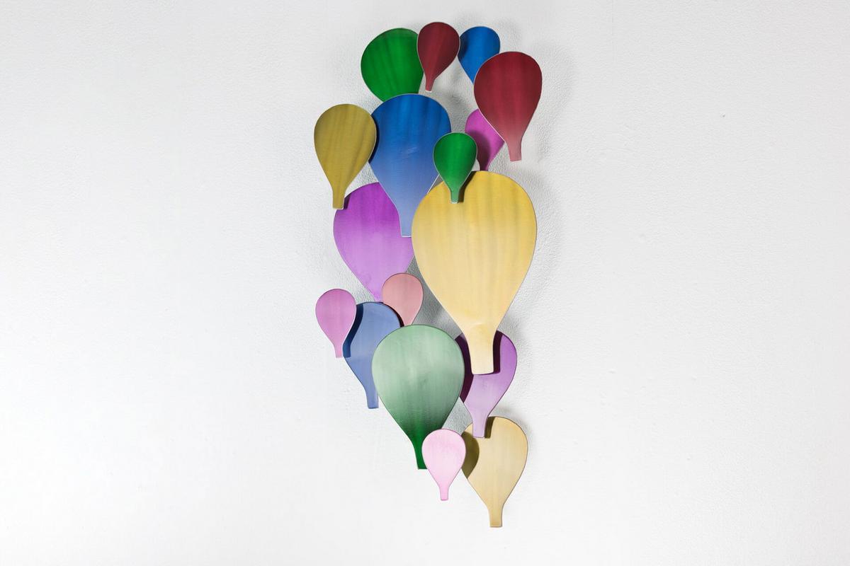 WANDDEKO Bunt 46/92 cm - Multicolor, Metall (3.47/92/7cm) - KUNSTLOFT