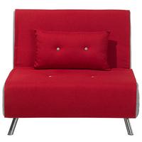 1-SITZER-SCHLAFSOFA Polyester Rot Farris - Rot, Textil (100/89/191cm) - Beliani