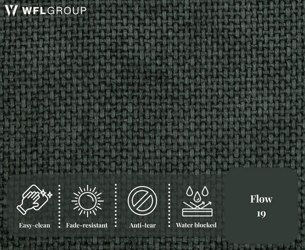 ECKSOFA Marion mit Schlaffunktion & Bettkasten in Chenille Dunkelgrün, Links 267/154/83 cm - Dunkelgrün/Schwarz, Kunststoff/Textil (267/154cm) - WFL GROUP