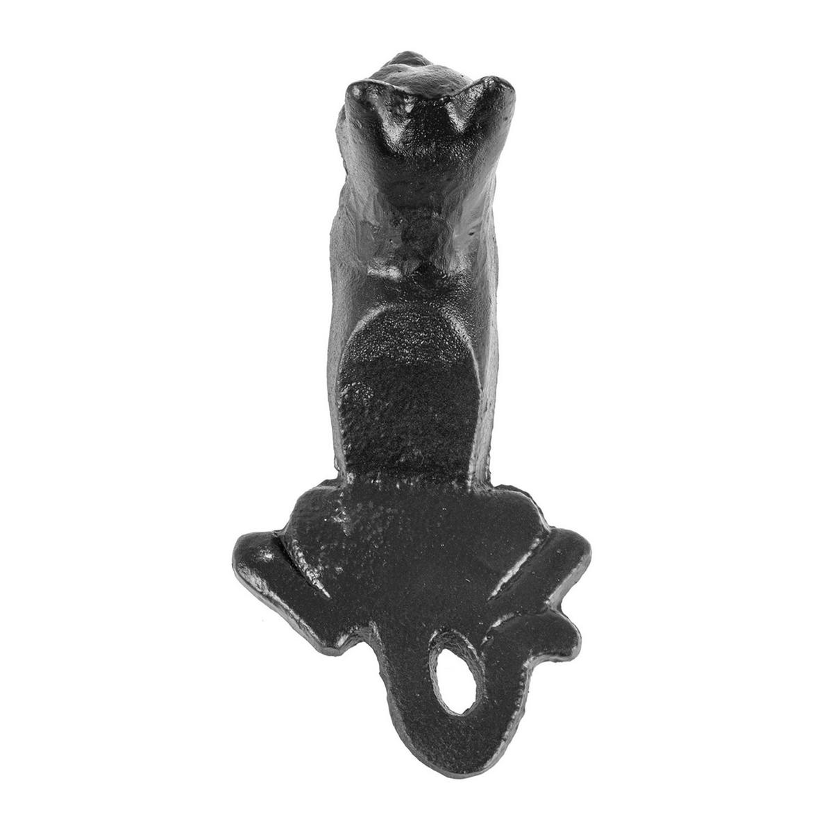 TÜRSTOPPER Katze - Schwarz, Metall (8/16cm) - Homescapes