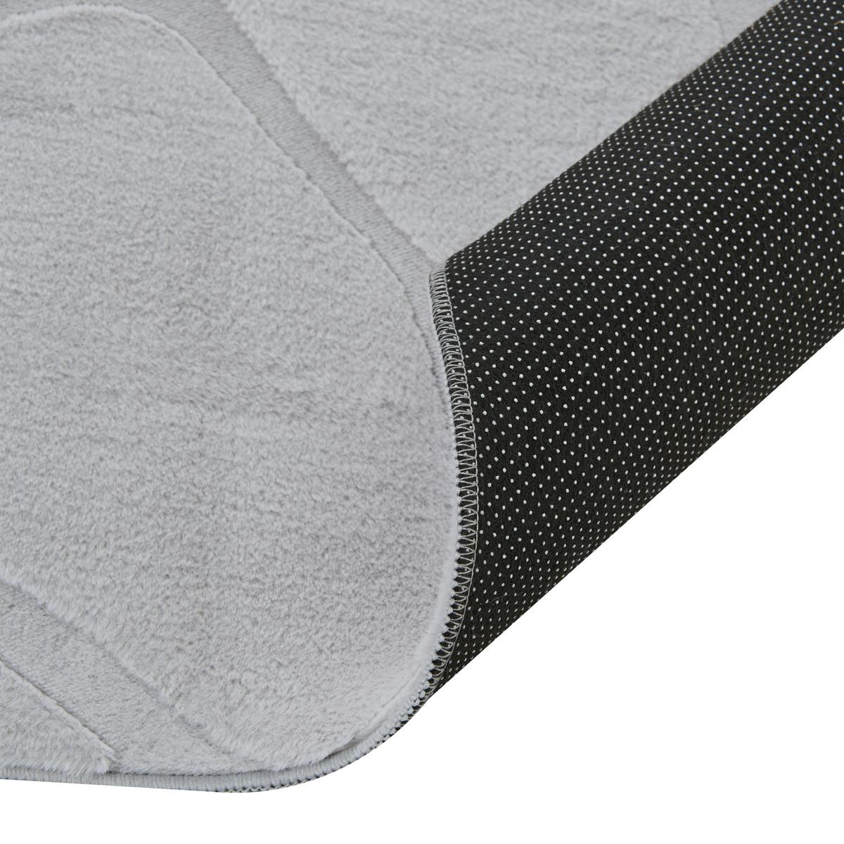 TEPPICH Hellgrau 160/230 cm Kawi - Hellgrau/Grau, Textil (160/230cm) - Beliani