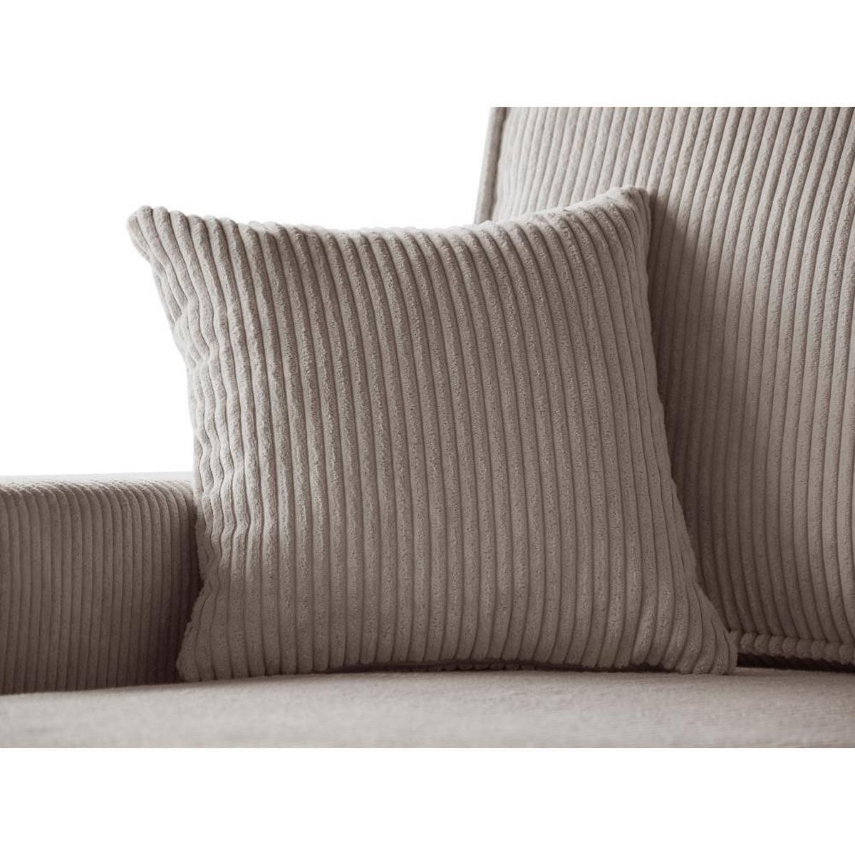 ECKSCHLAFSOFA mit Schlaffunktion Hektor, 247 cm, Ottomane 70 cm, cappuccino - Schwarz/Cappuccino, Kunststoff/Textil (247/152cm) - Beautysofa