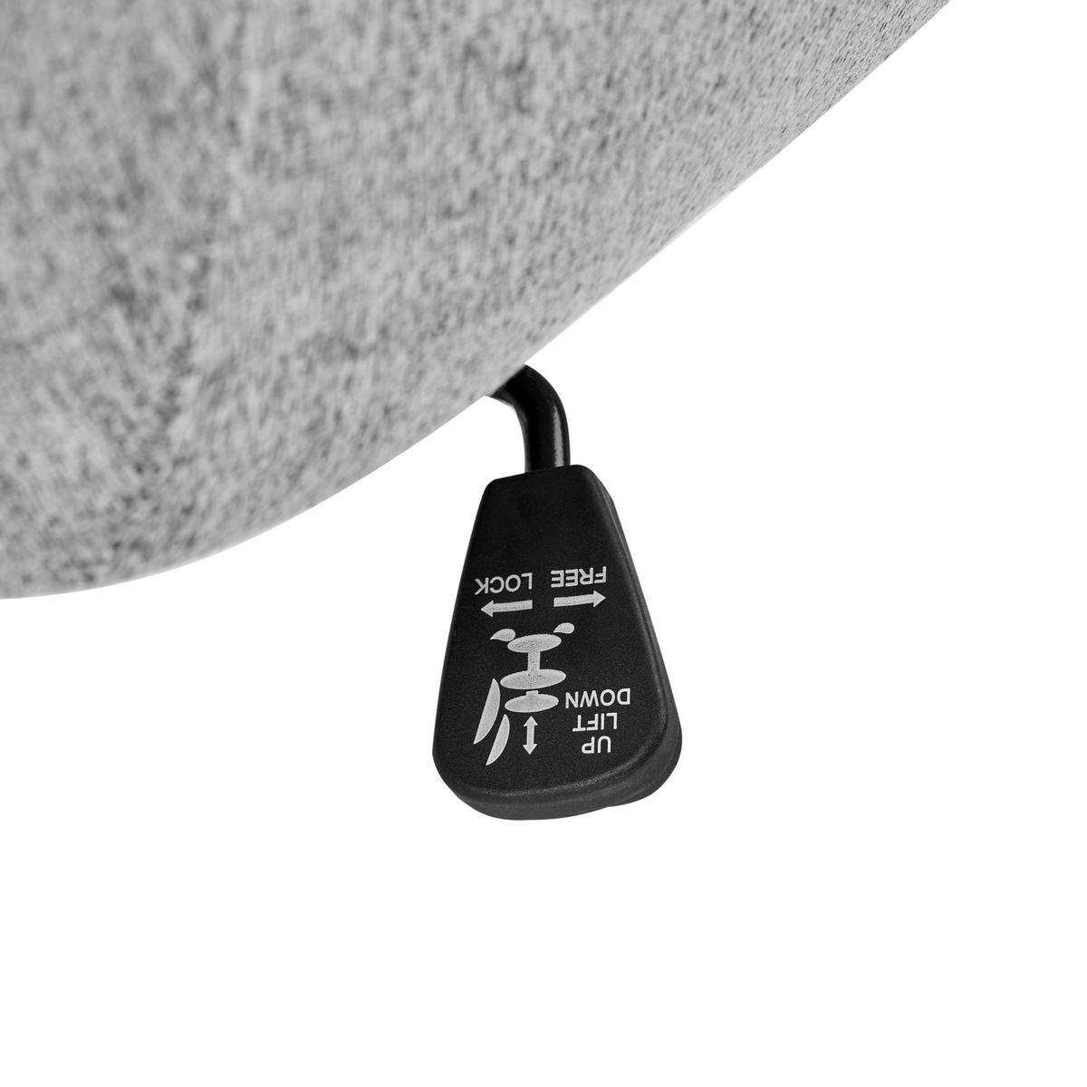SCHREIBTISCHSTUHL Stoff Grau Belmar - Grau, Textil (63/83/70cm) - Beliani
