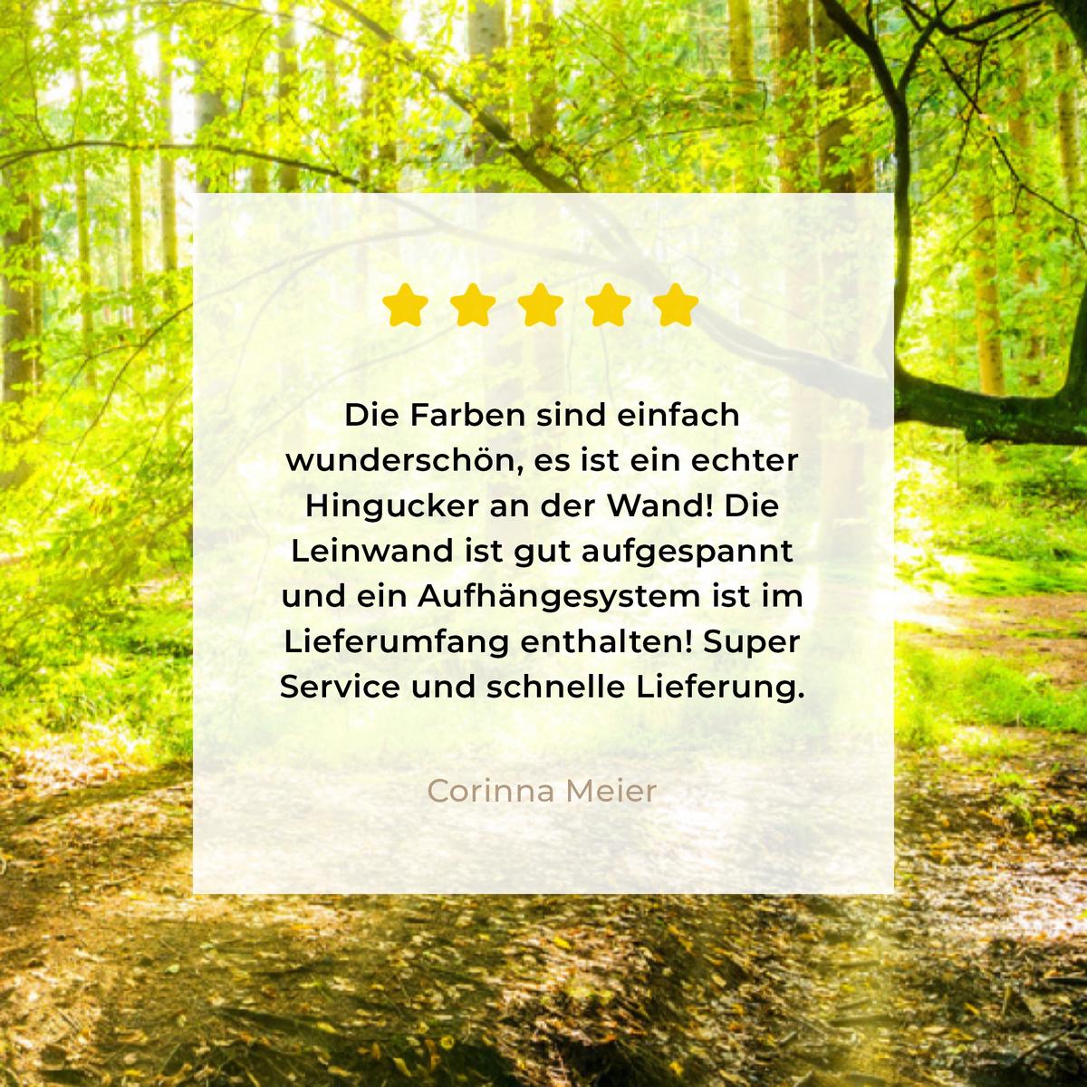 LEINWANDBILD Wald - Landschaft - Wasser - Bäume - Sonne - Grün - Natur Deko Wohnzimmer 20x30 cm - Grün, Textil (20/30cm) - MuchoWow