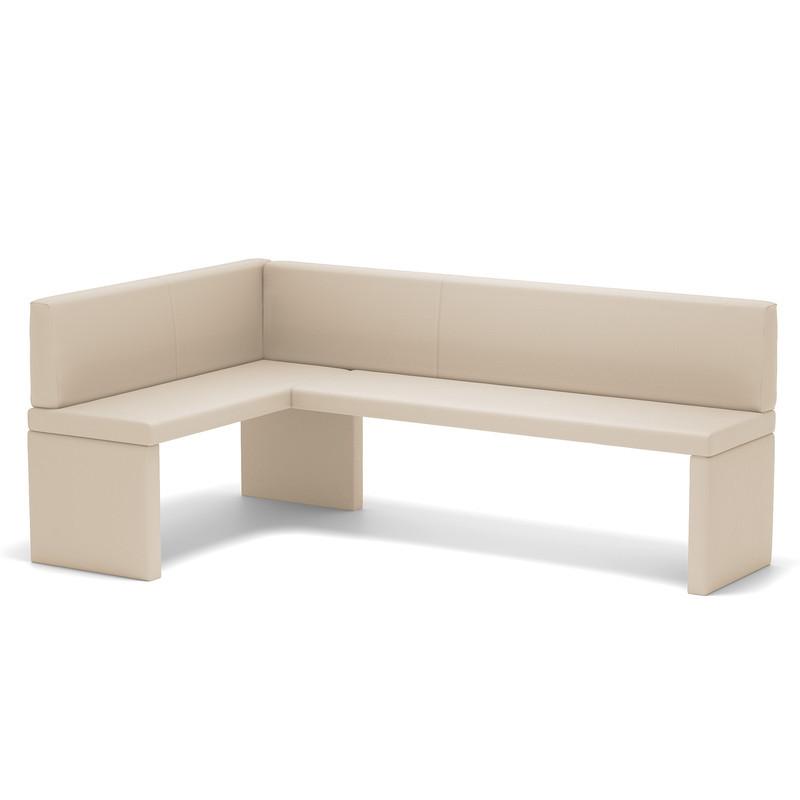 ECKBANK links OWEN Kunstleder, 128/168 cm Beige - Beige, Holz/Kunststoff (128/168cm) - Idohome