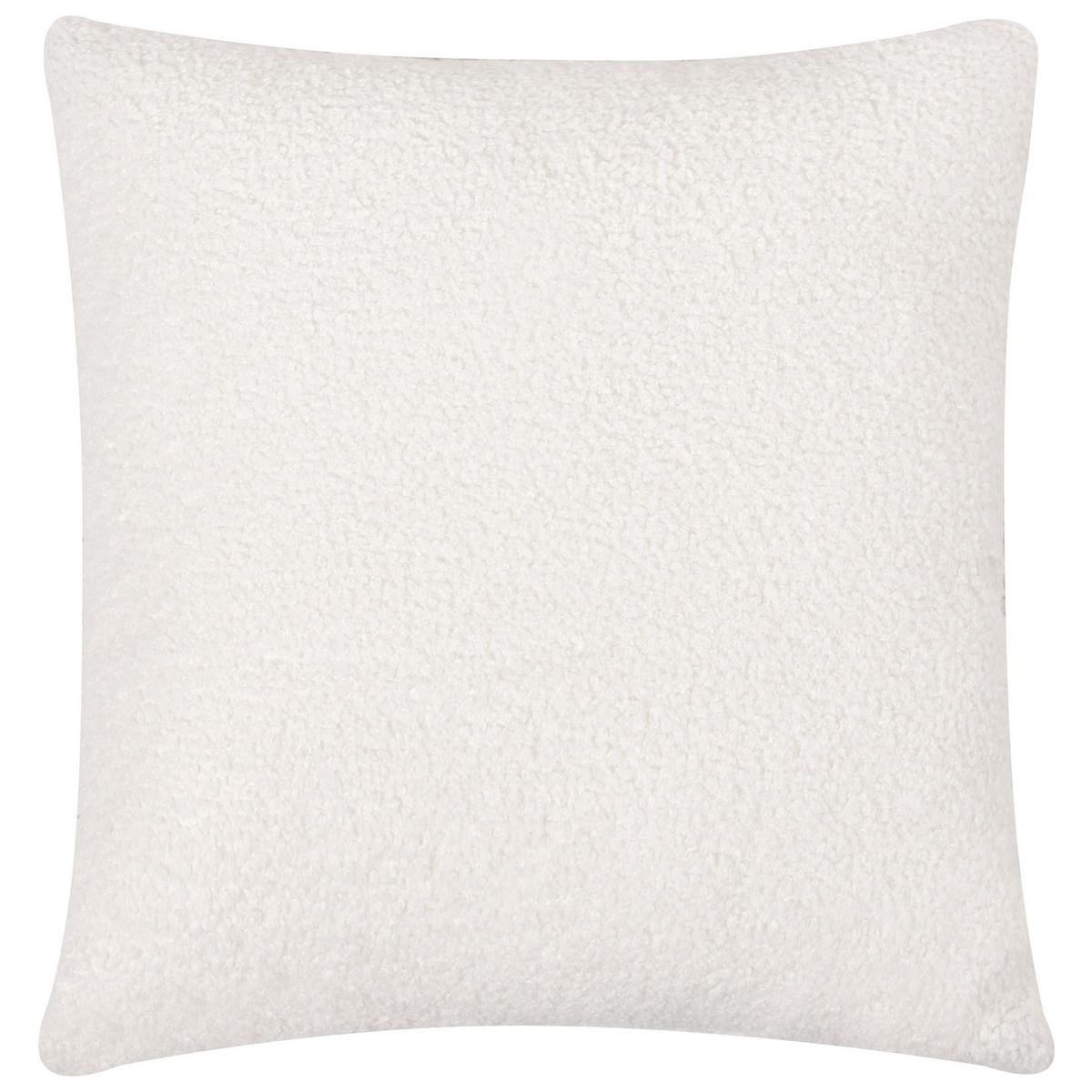 SESSEL Bouclé Cremeweiß Luvos - Creme/Weiß, Textil (120/74/108cm) - Beliani