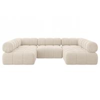 WOHNLANDSCHAFT modulares Sofa Garvo-U1 - 285x190x70 cm Beige Cord - Beige, Holzwerkstoff/Textil (285/70/190cm) - ALTDECOR