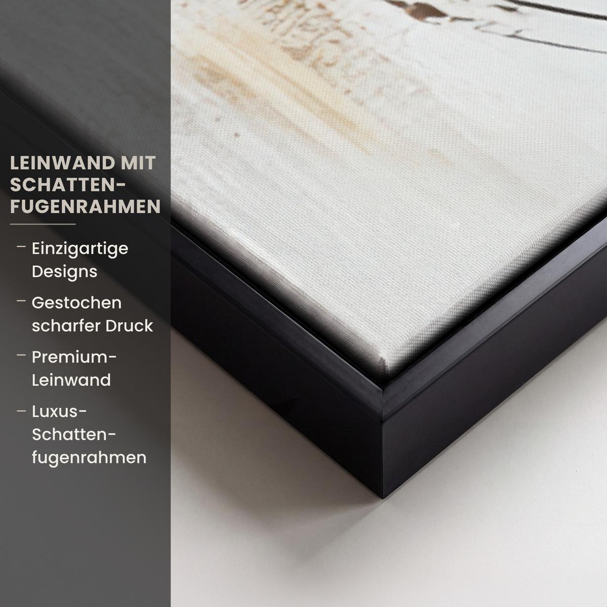 LEINWAND Bilder mit Rahmen - Abstrakt - Gold - Silber - Formen - Ästhetik - 90x90 - Multicolor, Textil (90/90cm) - MuchoWow