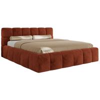 POLSTERBETT NIRA CLASSIC 140/200 - Orange Plüsch - Multipocket-Matratze - Orange, Textil (140/200cm) - MKS