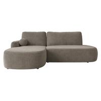 ECKSOFA Loridu O Premium, Seite: Links - Schwarz/Braun, Holz/Kunststoff (274/174cm) - MIRJAN24