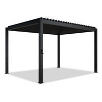 PERGOLA/ LAMELLENDACH Tahiti 3x4 m anthrazit - Anthrazit, Metall (392/240/400cm) - Juskys