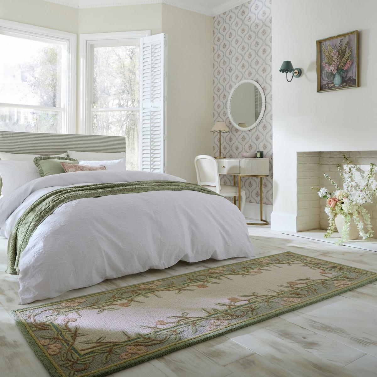 WOLLTEPPICH SOAR, floral, aus Wolle, Bunt, 80 x 300 cm - Multicolor, Textil (300/80cm) - KADIMA DESIGN