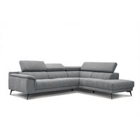 ECKSOFA FIERO 5-Sitzer, grau - Schwarz/Grau, Holzwerkstoff/Textil (290/228cm) - Wozimo