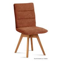 ESSZIMMERSTUHL drehbar (2er-Set) Dorle 47x92x60 Eiche geölt/Cognac - Cognac/Eichefarben, Kunststoff (60/92/47cm) - 58aufmkessel