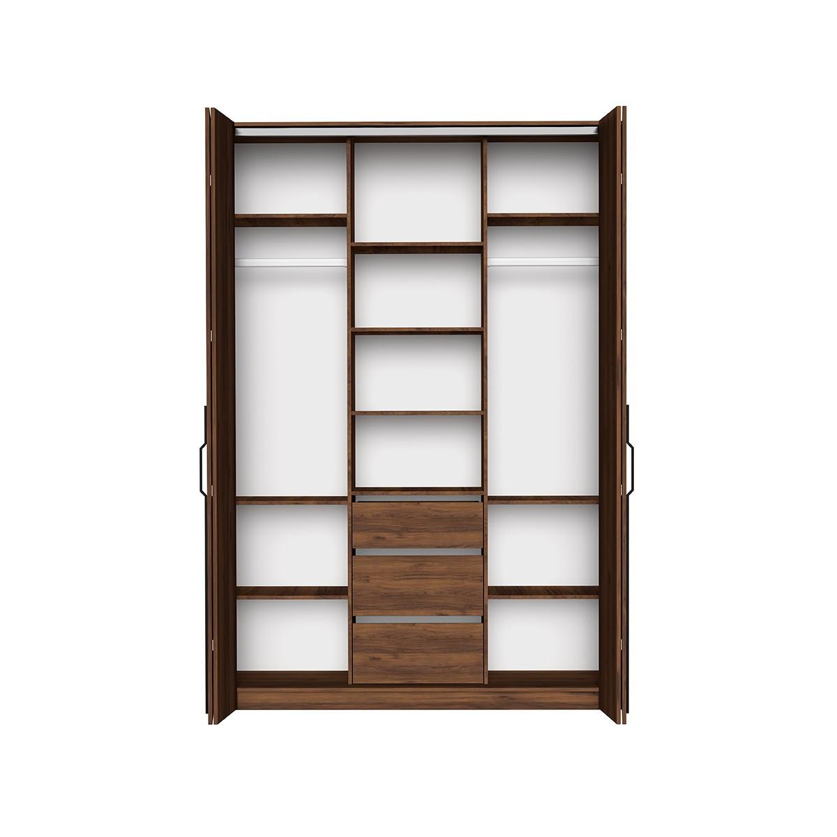 DREHTÜRENSCHRANK ANCONA 170/240/58cm 4-türig Braun - Braun, Holzwerkstoff (170/240/58cm) - MASSENO