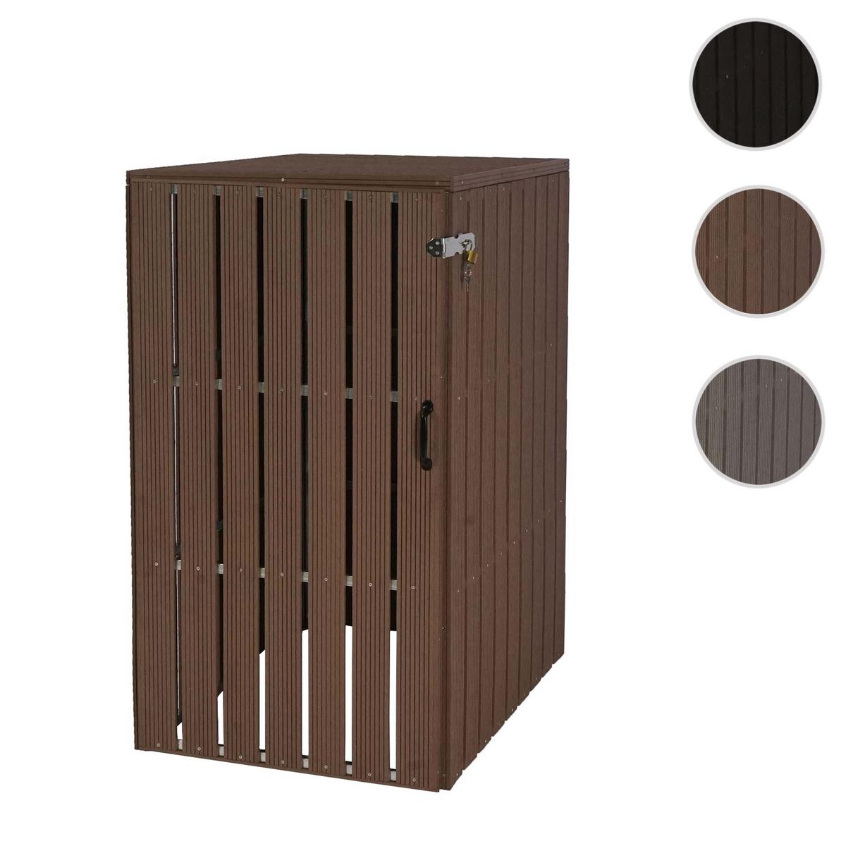 1-/2ER WPC-MÜLLTONNENVERKLEIDUNG Braun - Braun, Metall (77/115/97cm) - MCW