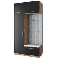 GARDEROBENSCHRANK REMA 120/240/60 cm Modern Eichefarben - Eichefarben/Hellgrau, Holzwerkstoff (120/240/60cm) - MASSENO