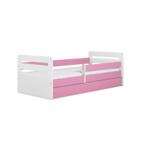 KINDERBETT Tomi mit Schublade ohne Matratze Rosa 90/65/164 - Rosa, Holzwerkstoff (80/160cm) - RAUMHIRSCH FURNITURE
