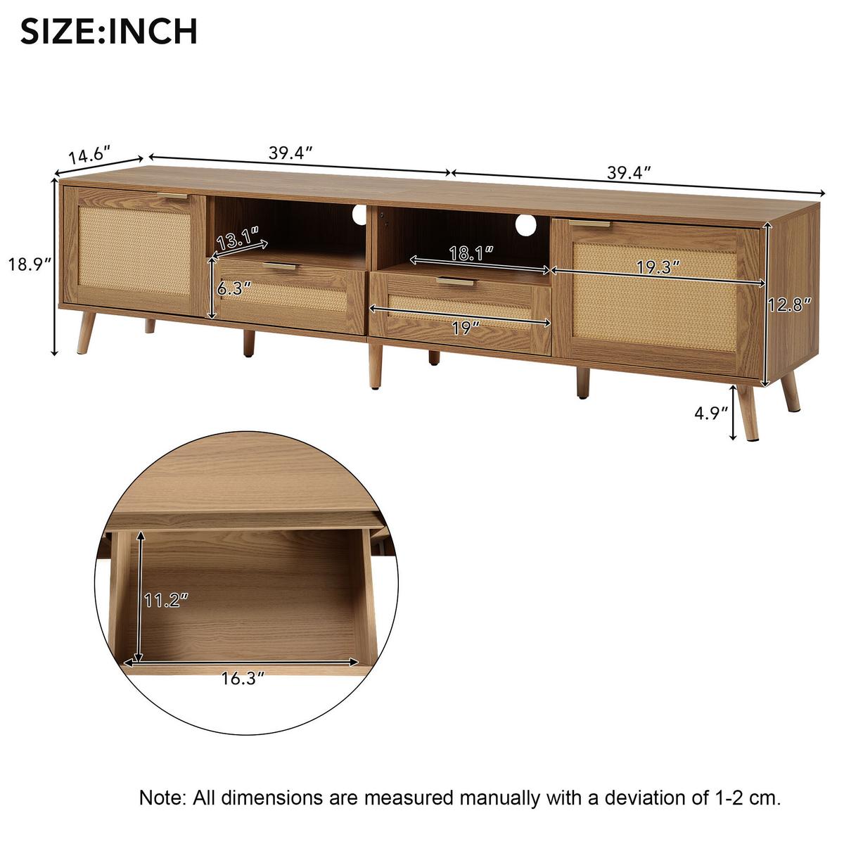 SIDEBOARD 200/37/49 cm - Braun, Holzwerkstoff (37/49/200cm) - Urban Meuble