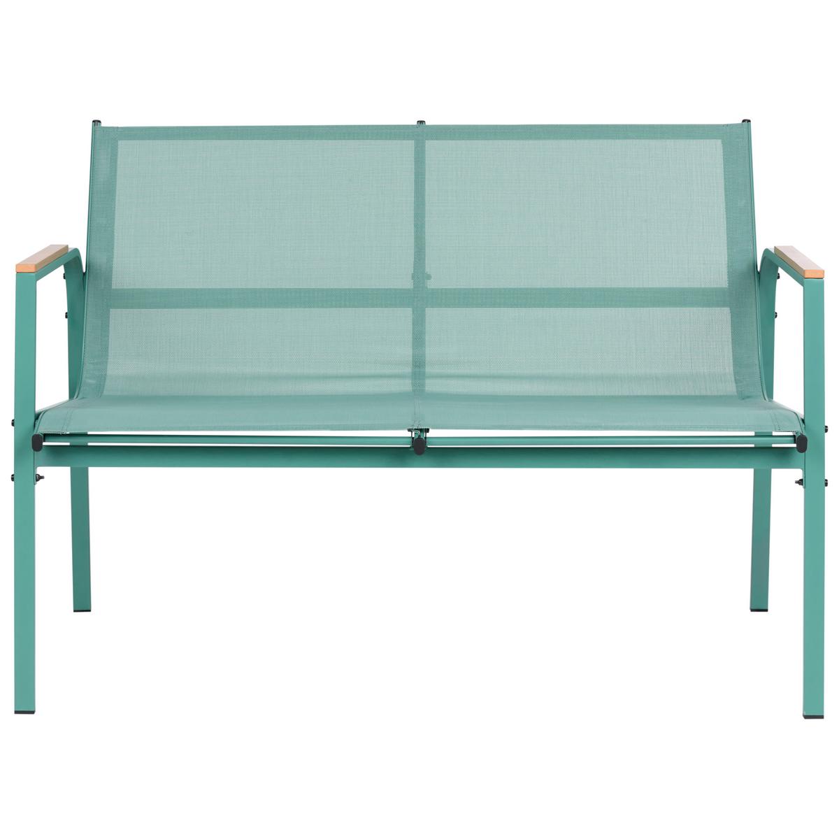 LOUNGE-SET mit Tisch 4-Sitzer Metall Grün Ledro - Grün, Metall - Beliani