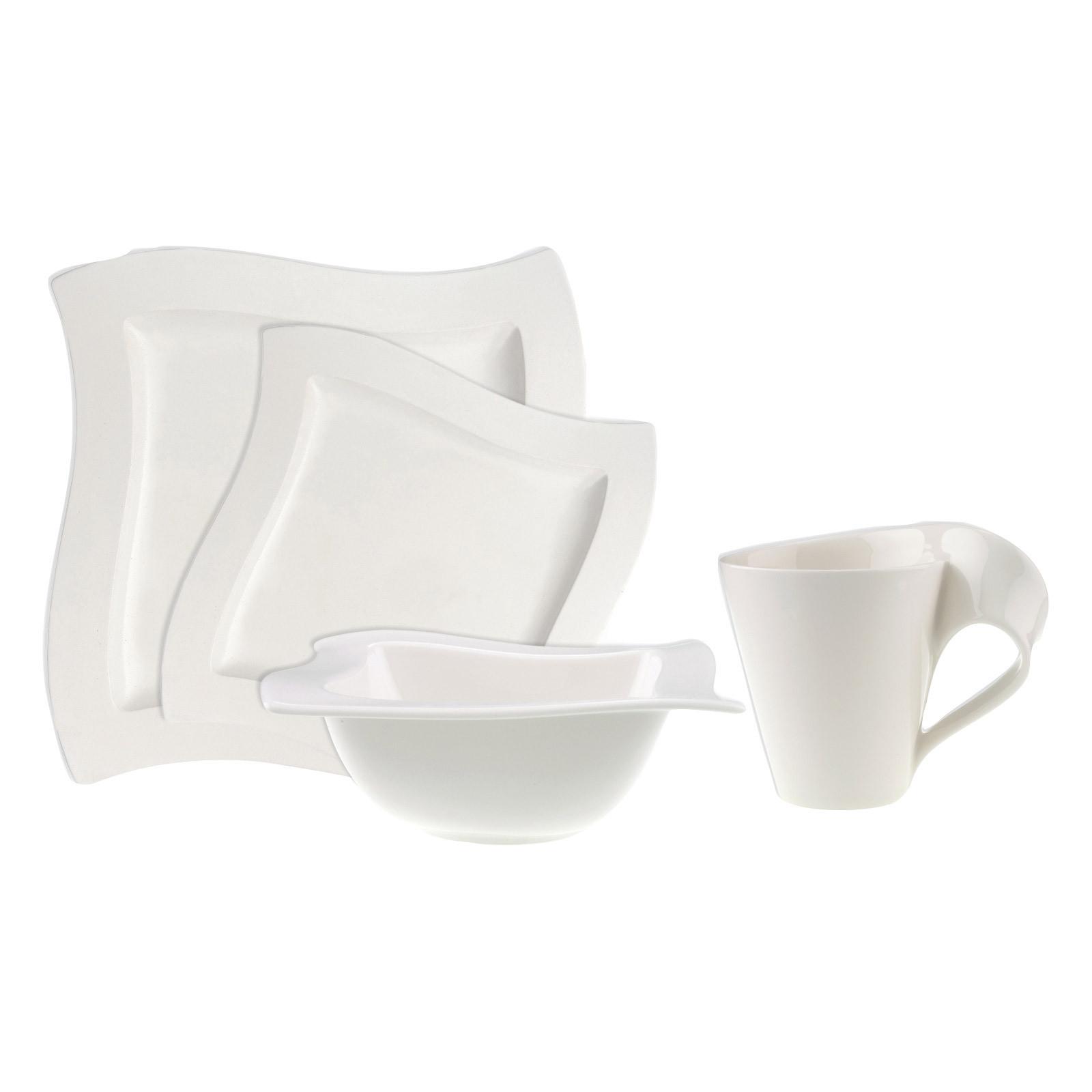 KOMBI-SET NewWave weiß 4-tlg. - Weiß, Keramik (2/2/2cm) - Villeroy & Boch
