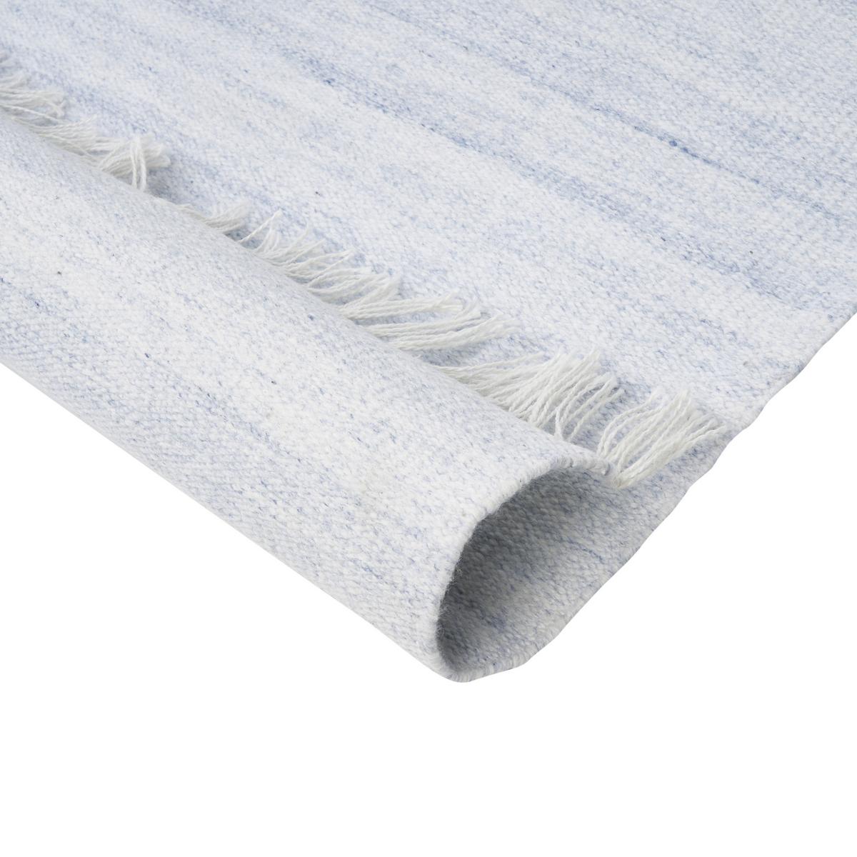 TEPPICH geflochten Malhia 150/80 cm - Blau, Kunststoff (80/150cm) - Beliani