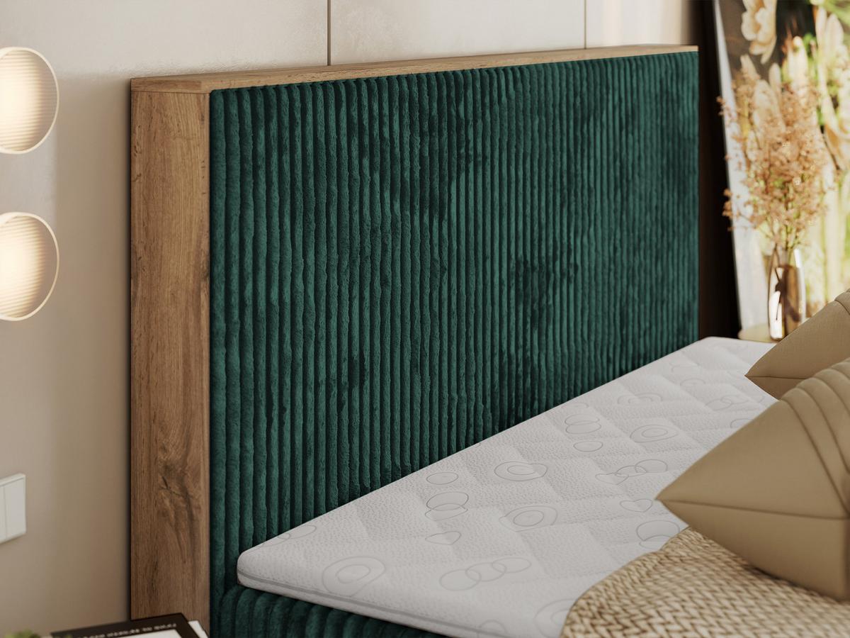 BOXBETT WOOD CLASSIC 140/200 - Dunkelgrün Cord - H4 - Dunkelgrün, Textil (140/200cm) - MKS
