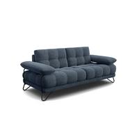 SOFA BUBBARA 2,5-Sitzer, marineblau - Blau/Schwarz, Holz/Textil (215/87/96cm) - Wozimo