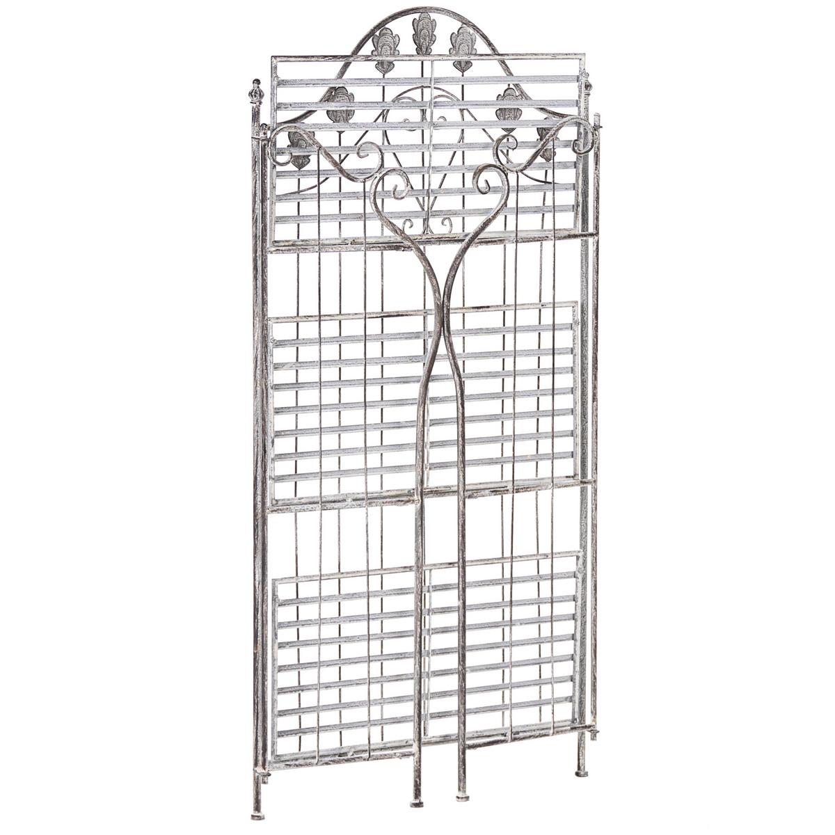 REGAL Metall 123 cm 59 cm Grau Visano - Dunkelgrau/Grau, Metall (59/123/30cm) - Beliani