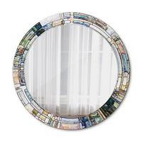 SPIEGEL Ø70 cm Rund mit Aufdruck - Perlmutt, Glas (70/70/0.4cm) - TULUP