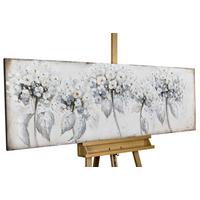 ACRYLBILD HANDGEMALT 150/50 cm - Weiß, Holz/Textil (150/50cm) - KUNSTLOFT