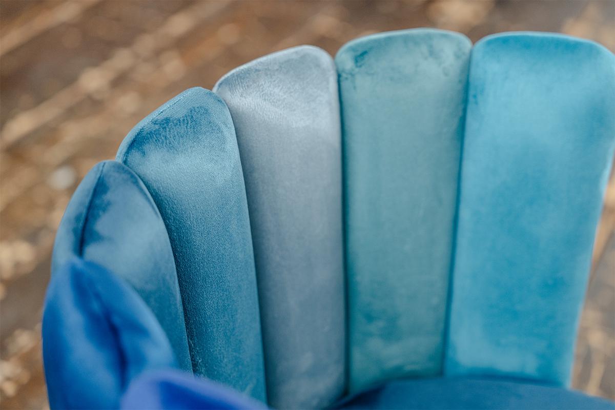 ESSZIMMERSTUHL JADA Blau Velvet Drehbar (360°) (1er-Set) - Blau, Kunststoff/Textil (58/79/55cm) - KAWOLA