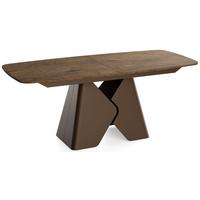 ESSTISCH Vanta rechteckig ausziehbar verlängerbar mit Braunem Metallgestell, Eiche Braun Rustikal 180-270/90/76 cm - Alteiche/Braun, Holzwerkstoff/Metall (90/270/76cm) - WFL GROUP
