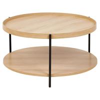 COUCHTISCH Braun Lander - Schwarz/Braun, Holzwerkstoff (78/78/40cm) - Beliani