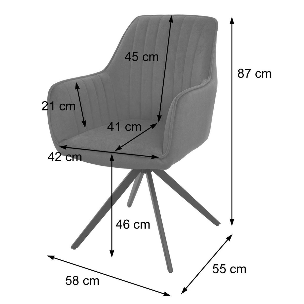 ESSZIMMERSTUHL Hellgrau 6er-Set - Hellgrau, Textil (58/87/55cm) - MCW