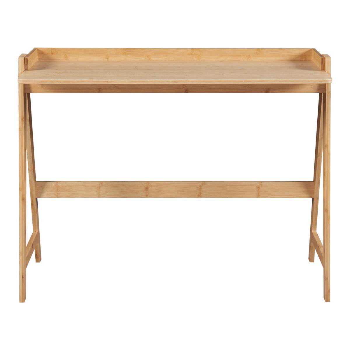 SCHREIBTISCH Härryda - Naturfarben, Naturmaterialien/Bambusholz (47/107/81cm) - [en.casa]