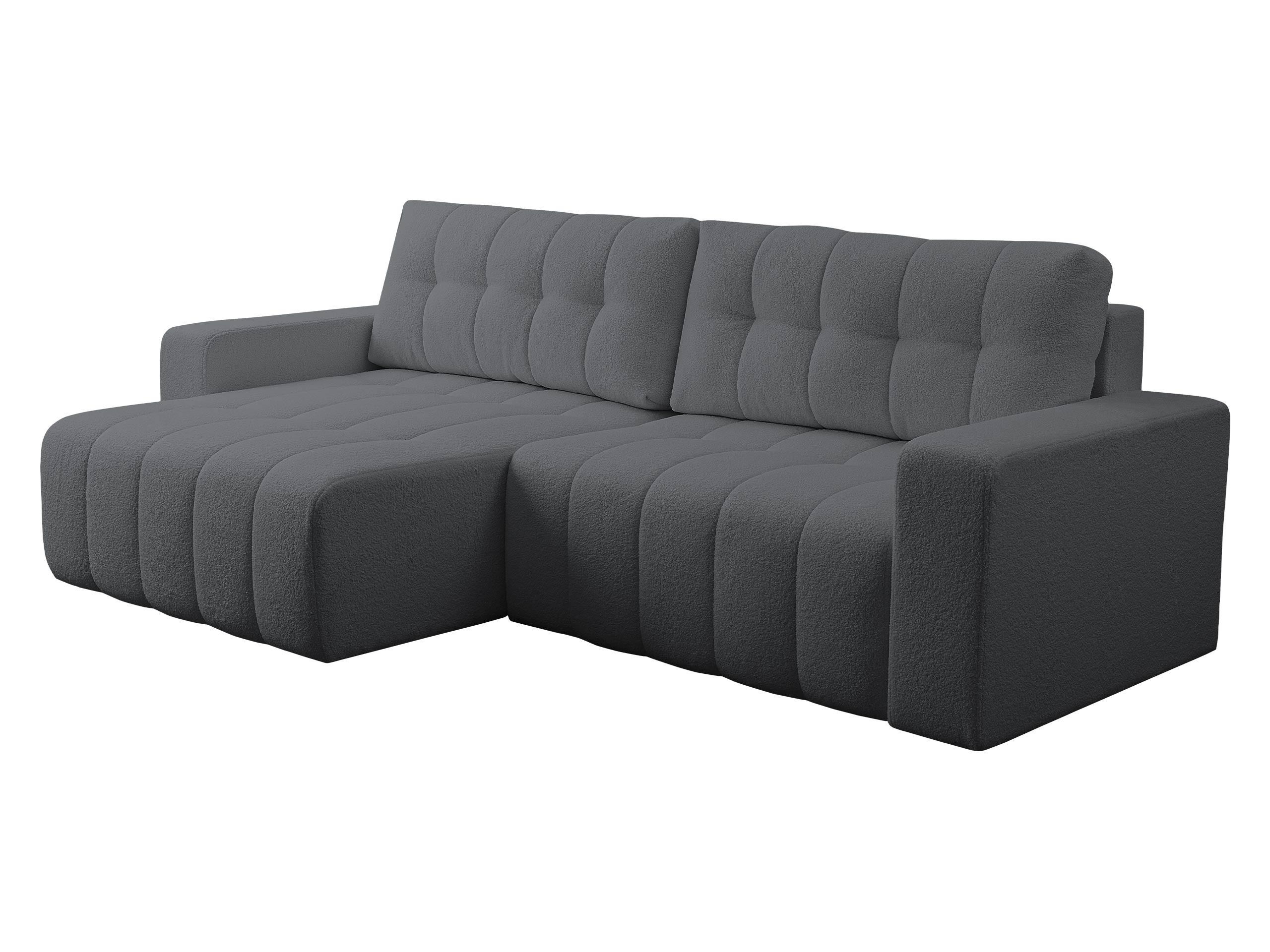ECKSOFA Masone - Schwarz/Grau, Holz/Kunststoff (245/143cm) - MIRJAN24