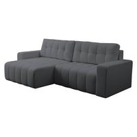 ECKSOFA Masone - Schwarz/Grau, Holz/Kunststoff (245/143cm) - MIRJAN24