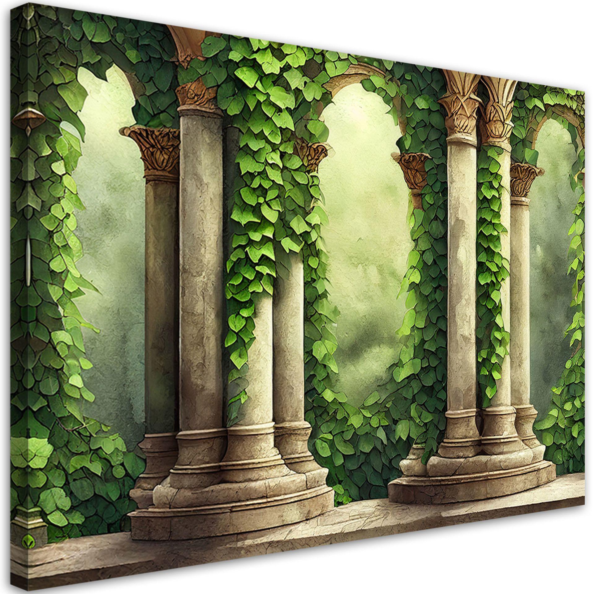 KUNSTDRUCK Grün 120/80 cm - Grün, Textil (120/80cm) - KUNSTLOFT