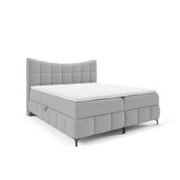 BOXBETT Charles Premi.. In Aragon - Hellgrau, Holzwerkstoff/Textil (180/200cm) - Fun Möbel