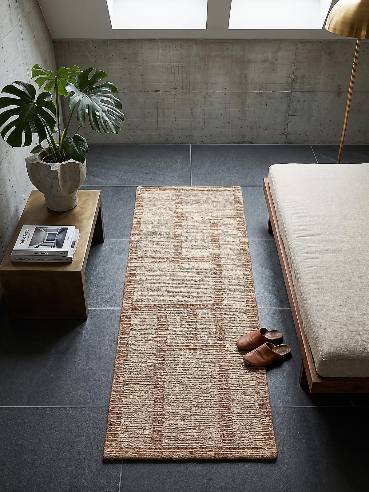 TEPPICHLÄUFER handgetuftet GANNEL, Blockdesign, Natur, 80 x 230 cm - Beige, Textil (80/230cm) - KADIMA DESIGN