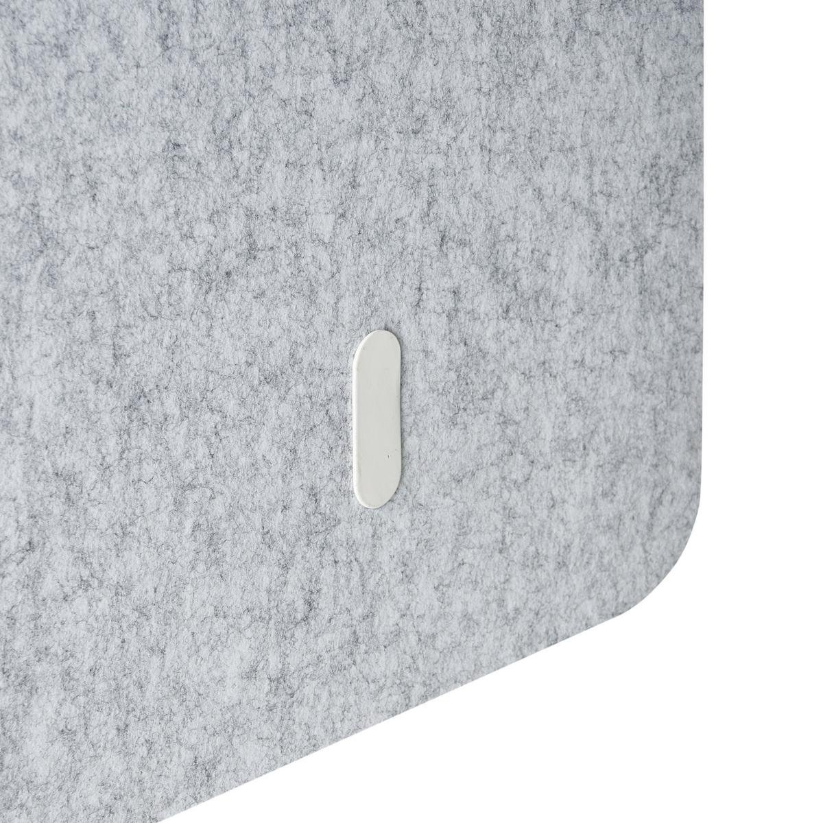 SCHREIBTISCHTRENNWAND 120/50 cm Hellgrau Foldy - Hellgrau, Kunststoff (120/50/1cm) - Beliani