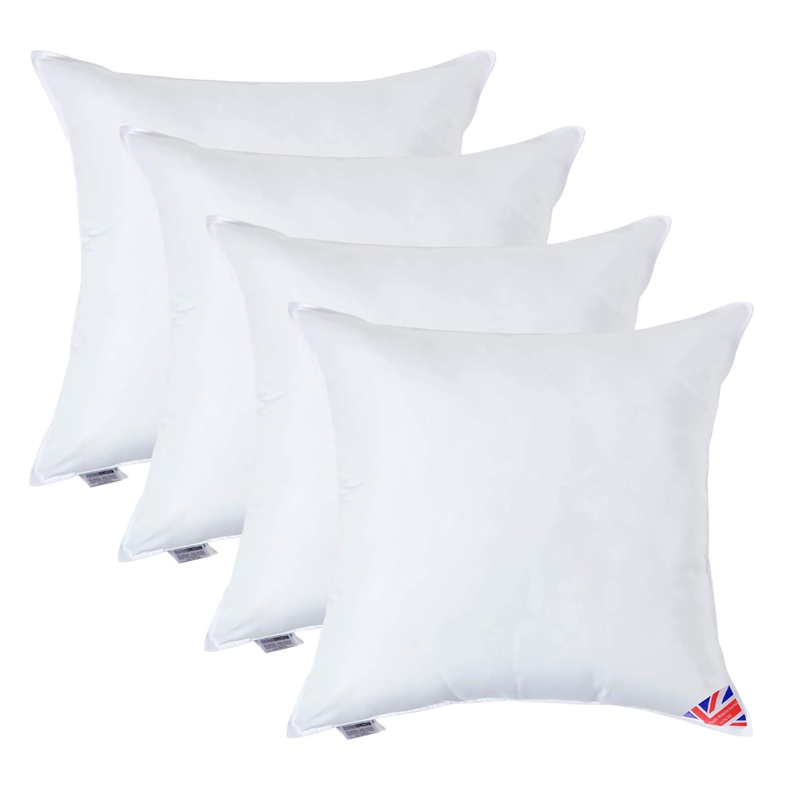 FÜLLKISSEN 4er-Set – 80/80 cm, Super-Mikrofaser - Weiß, Textil (80/80cm) - Homescapes
