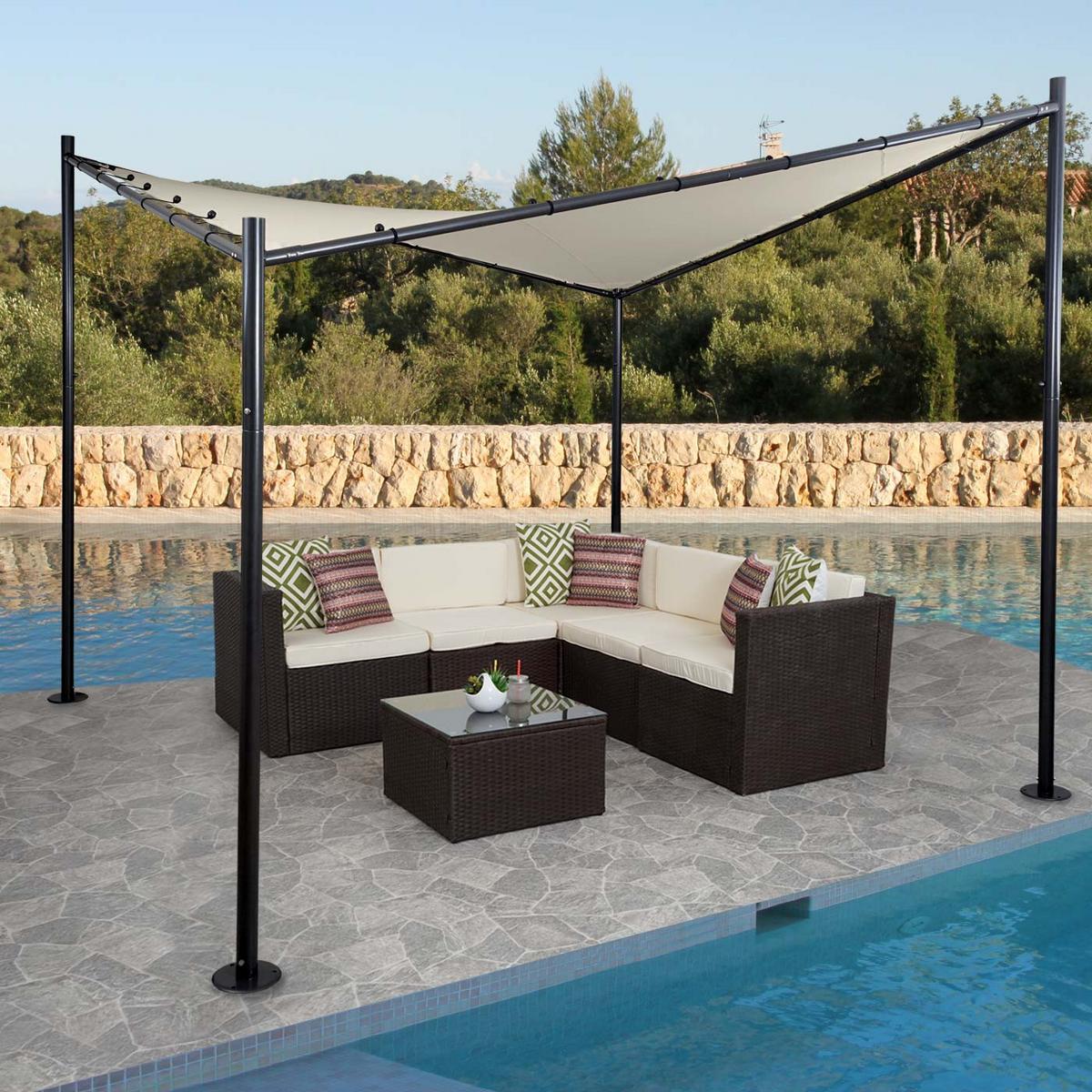 PERGOLA Cremeweiß - Weiß, Metall (317/270/317cm) - MCW