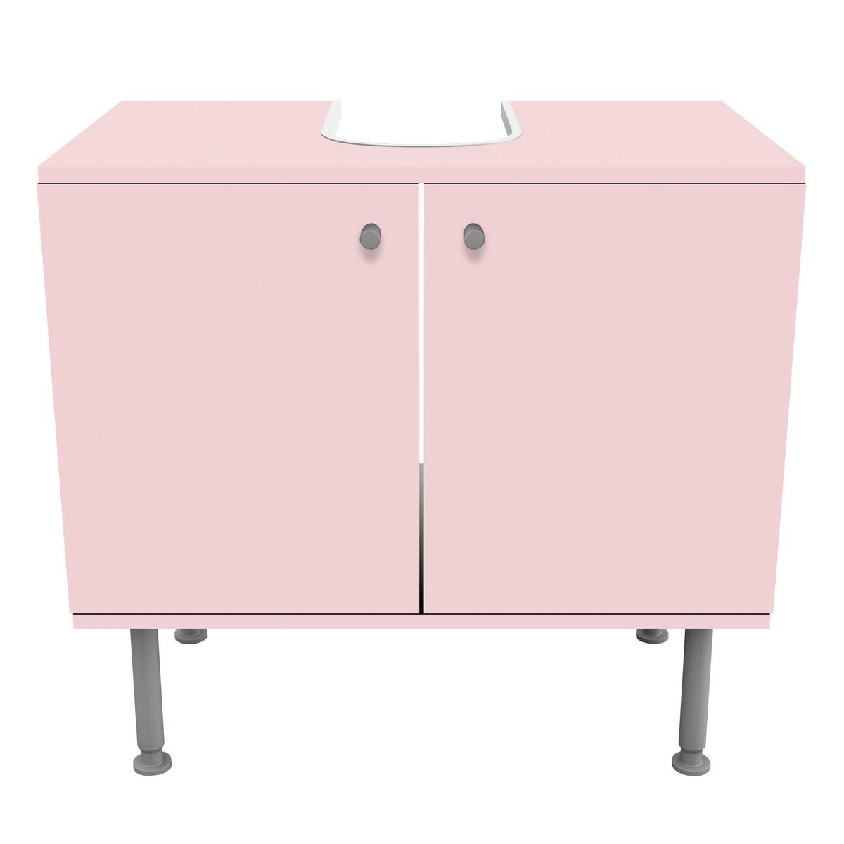 WASCHBECKENUNTERSCHRANK Colour Rose 60/55/35 cm - Rosa, Holzwerkstoff (60/55/35cm) - Bilderwelten