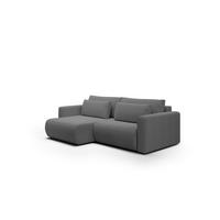 ECKSOFA Chaira Mit Schlaffunktion - Dunkelgrau, Holzwerkstoff/Textil (240/149cm) - Fun Möbel