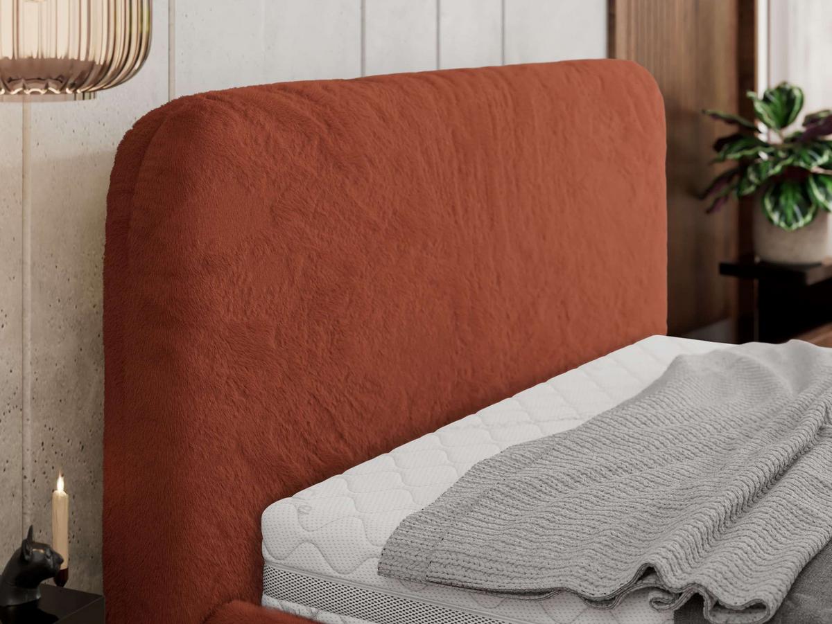 POLSTERBETT BENEA CLASSIC 200/200 - Orange Plüsch - Multipocket-Matratze - Orange, Textil (200/200cm) - MKS
