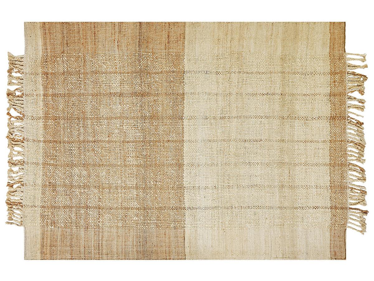 TEPPICH geflochten Karkin 230/160 cm - Beige, Naturmaterialien (160/230cm) - Beliani